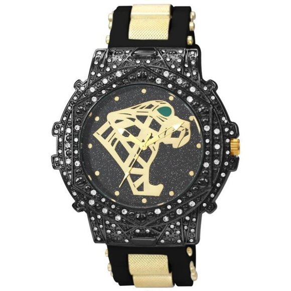53mm Montres Carlo Hip Hop Simulate Diamond Luxury Clubbing Rapper Men's Watch - Picture 1 of 5